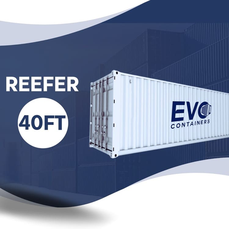 Modelo de container reefer de 40 pés da  empresa Evo Containers